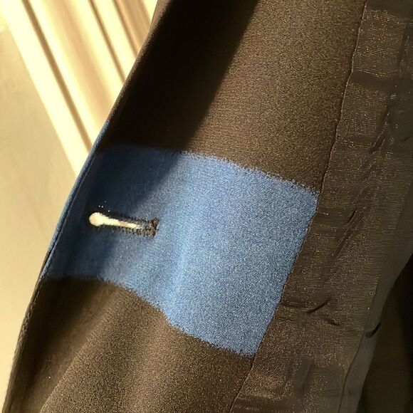 Jones New York vintage 100% silk stripe jacket and matching shell set size 6 - Picture 7 of 9